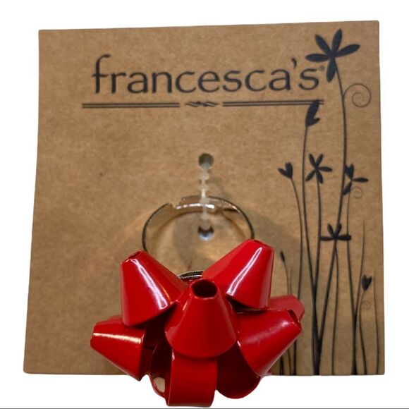 Francescas Red Bow Silver Toned Adjustable Ring! 😍 - Picture 3 of 5